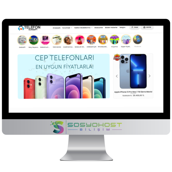 Telefon ve Aksesuar Satış Yazılımı - E-Ticaret Scr...